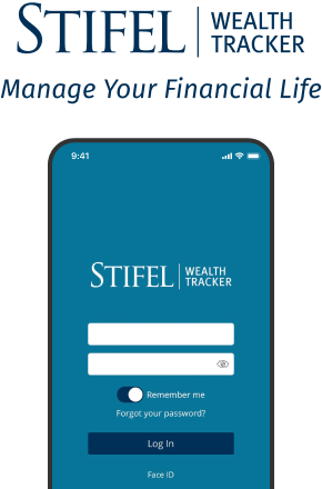 Wealth Tracker application on a mobile device